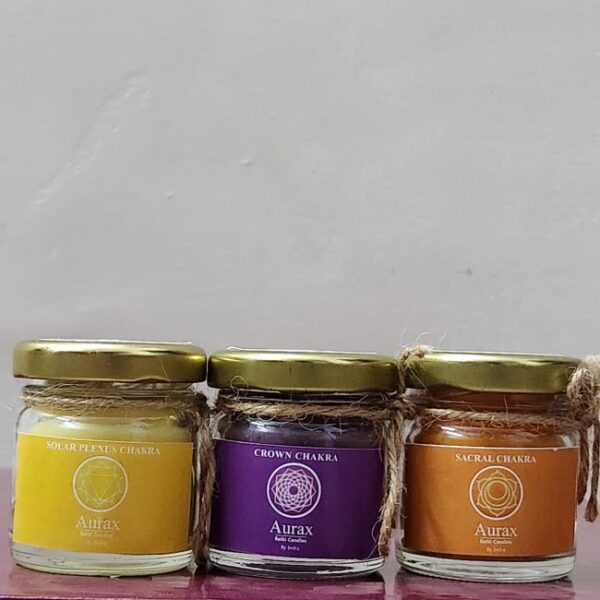 Aurax Reiki Chakra Candle Combo of 3