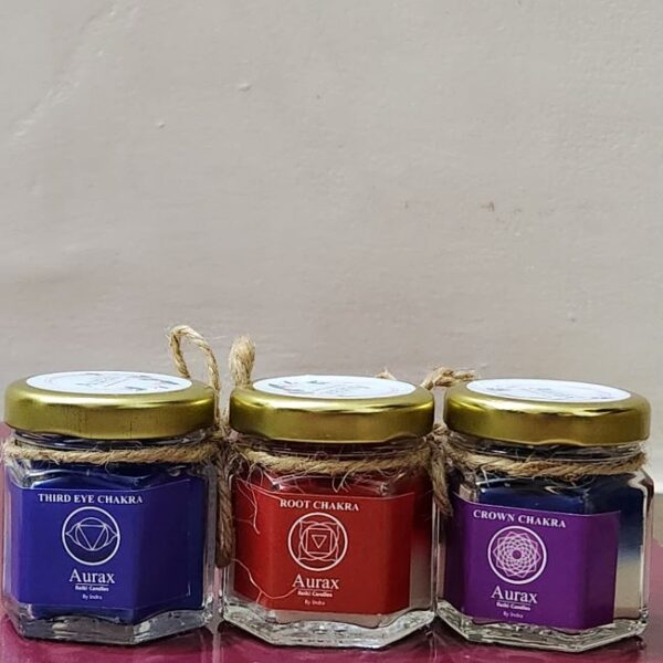 Aurax Reiki Chakra Candle Combo of 3