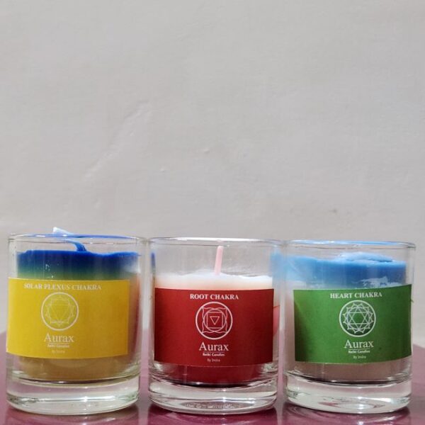 Aurax Reiki Chakra Candle Combo of 3