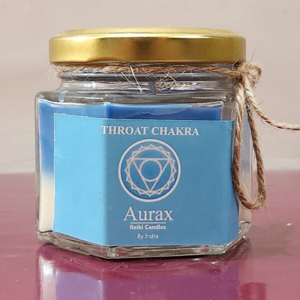 Aurax Reiki Throat Chakra Candle