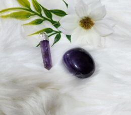 Aurax Reiki Amethyst Pendant & Stone Combo