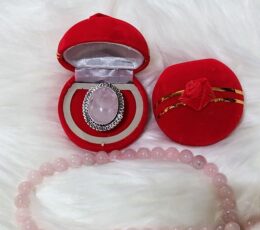 Aurax Reiki Rosequartz Ring & Bracelet Combo